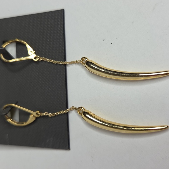 Vince Camuto Gold Fashion Tusk Pierced Earrings - Picture 1 of 4